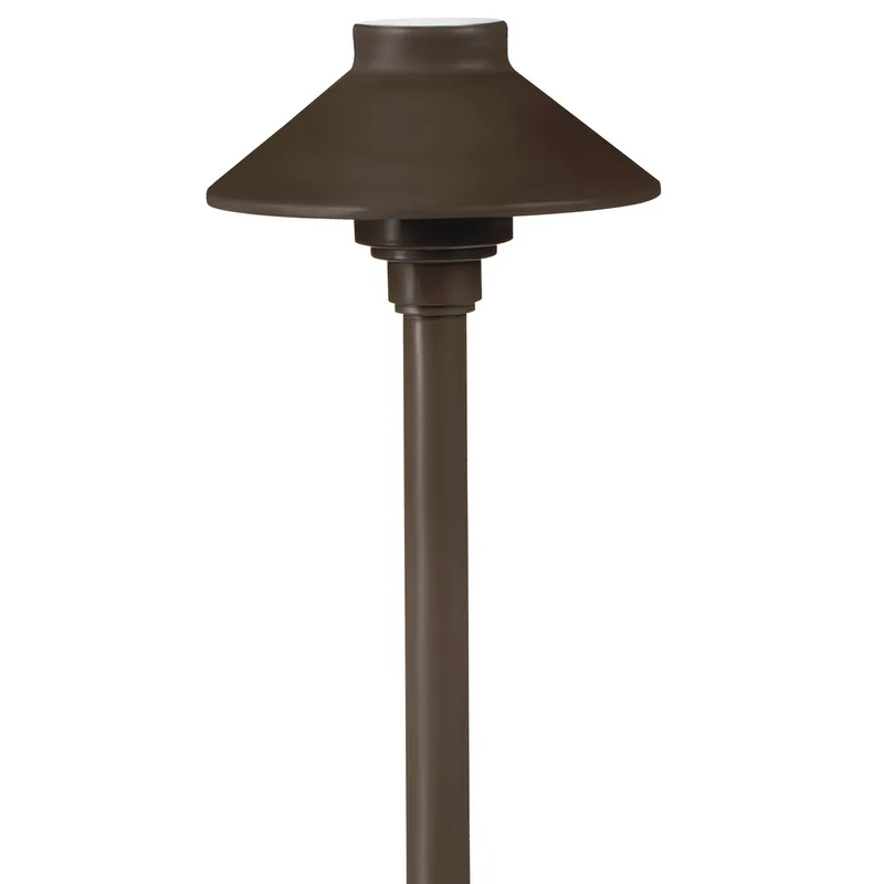 6 Inch Umbrella Path Light, 12 Inch Stem, Bronze, 180° Wide Beam Angle, 240 Lumens — Sunco Lighting LED Bollards & Pathway Lights 2.5W 2700K