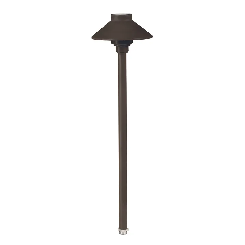 6 Inch Umbrella Path Light, 18 Inch Stem, Bronze, 360° Wide Beam Angle, 200 Lumens — Sunco Lighting LED Bollards & Pathway Lights 2.0W 2700K