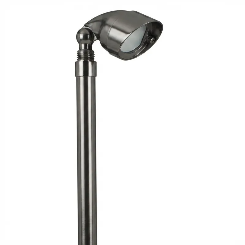 Mini Oval Area Light, 12 Inch Stem, Gun Metal, 180° Wide Beam Angle, 240 Lumens — Sunco Lighting LED Area Lights 2.5W 2700K
