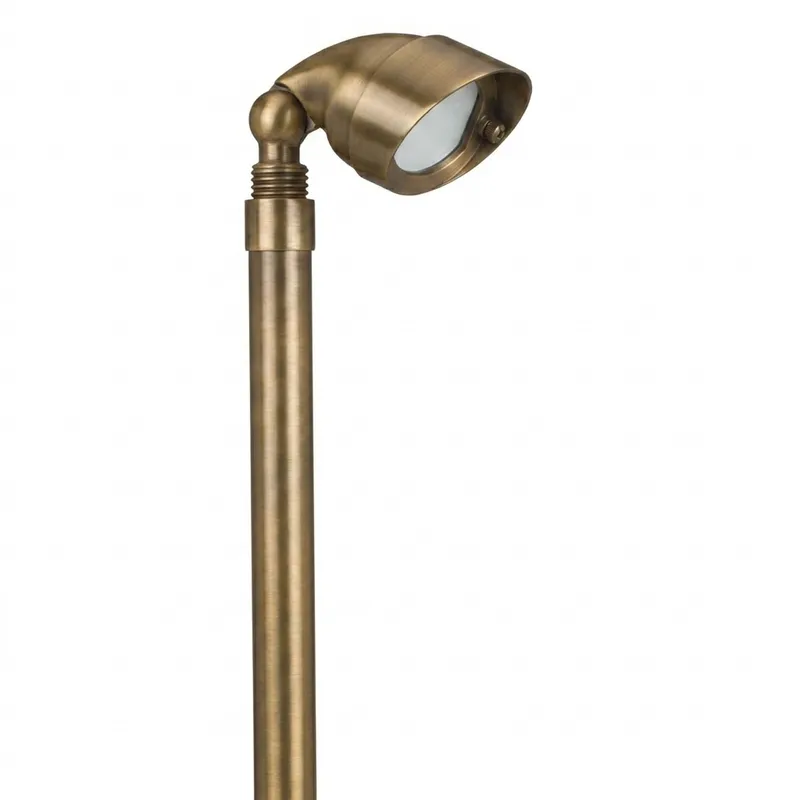 Mini Oval Area Light, 18 Inch Stem, Antique Bronze, 180° Beam Angle, 240 Lumens — Sunco Lighting LED Area Lights 2.5W 2700K