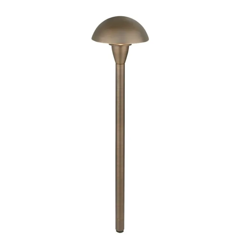 Mushroom Path Light, 23 Inch Stem, Antique Bronze, 360° Beam Angle, 200 Lumens — Sunco Lighting LED Bollards & Pathway Lights 2.0W 2700K