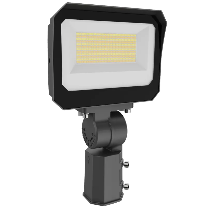 LED Flood Light, Slip Fitter Mount, Black, 80W/60W/35W, Selectable Wattage & CCT, Dusk to Dawn Photocell — Sunco Lighting LED Flood Lights 80.0W 3000K