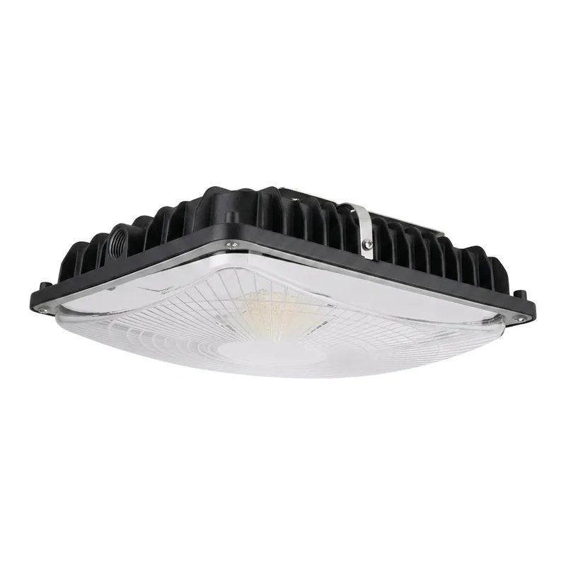 LED Canopy Light, 110W/88W/66W/44W, Black, Selectable Wattage & CCT,  17000 Lumens — Sunco Lighting LED Post Top Lights 110.0W 3000K