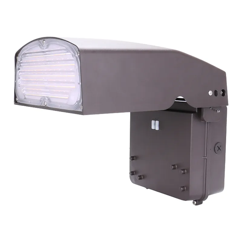 LED Slim Wall Pack, 80W/64W/48W/32W, Selectable Wattage & CCT, Adjustable, Dusk to Dawn Photocell, 12200 Lumens — Sunco Lighting LED Wall Lights 80.0W 3000K
