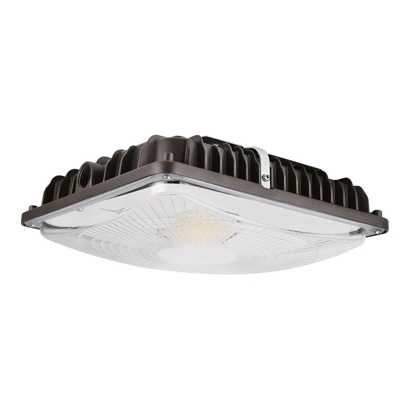 LED Canopy Light, 110W/88W/66W/44W, Dark Bronze, Selectable Wattage & CCT,  17000 Lumens — Sunco Lighting LED Post Top Lights 110.0W 3000K