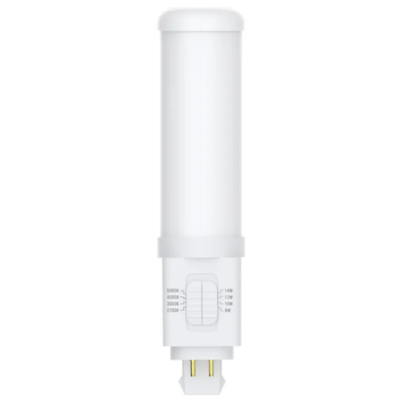 PL LED Lamp, 8W/10W/12W/14W, Selectable CCT & Wattage, 1680 Lumens — Sunco Lighting LED Temporary & Work Lights 8.0W 2700K