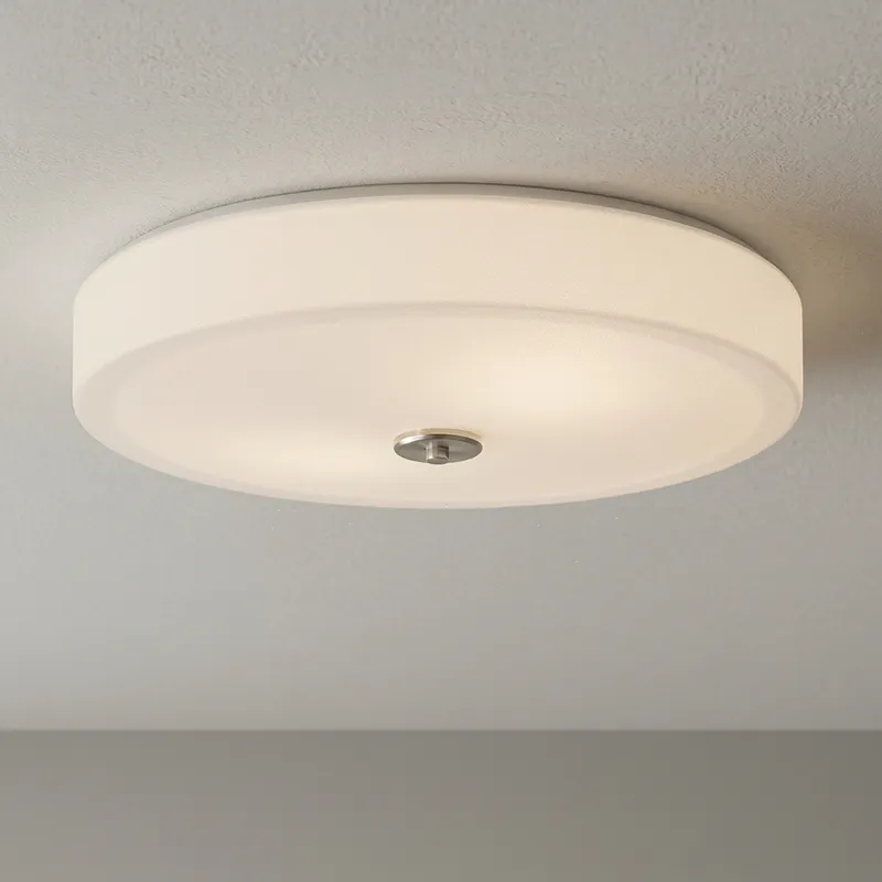 16 Inch Round Puff LED Ceiling Light, C091D Series — Sunco Lighting LED Post Top Lights 28.0W 3000K