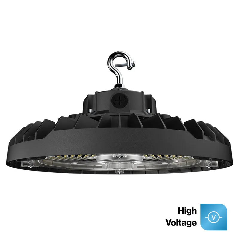UFO High Bay LED Fixture, 240W/200W/150W, High Voltage 277-480V, 33600 Lumens — Sunco Lighting LED High Bay Lights 240.0W 3000K
