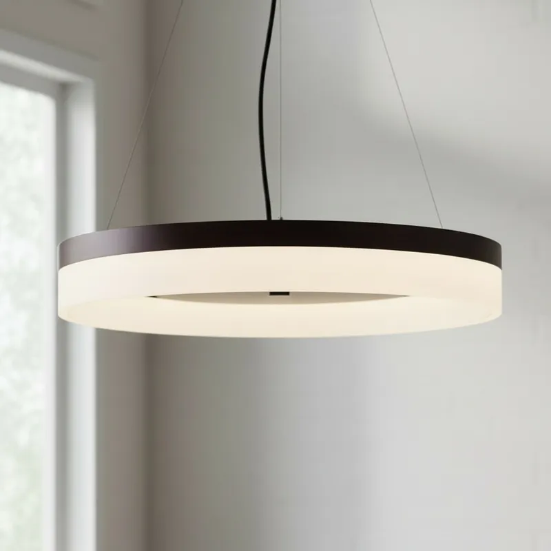 20 inch Oil Rubbed Bronze LED Pendant Light, C1120D-PD Series — Sunco Lighting LED Landscape Lights 44.0W 3000K