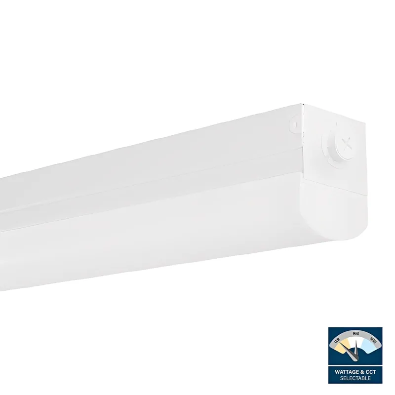 8ft LED Strip Light Fixture, 54W/46W/38W, Selectable Wattage & CCT, 7100 Lumens — Sunco Lighting LED Linear Lights 54.0W 3000K