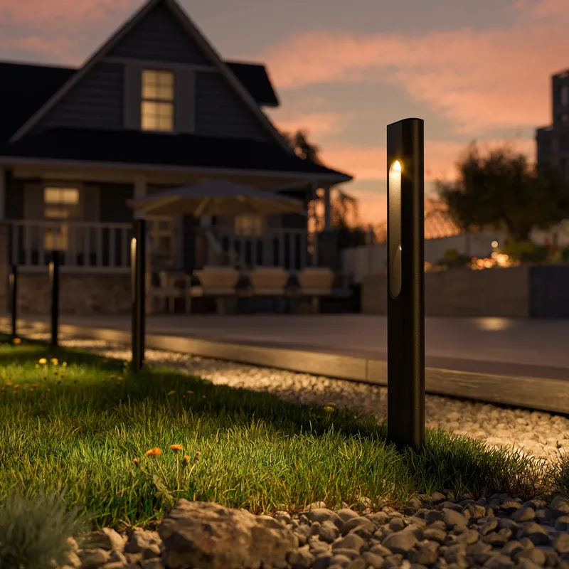 LED Gleam Pathway Light, Black, Low Voltage, 70 Lumens — Sunco Lighting LED Bollards & Pathway Lights  3000K