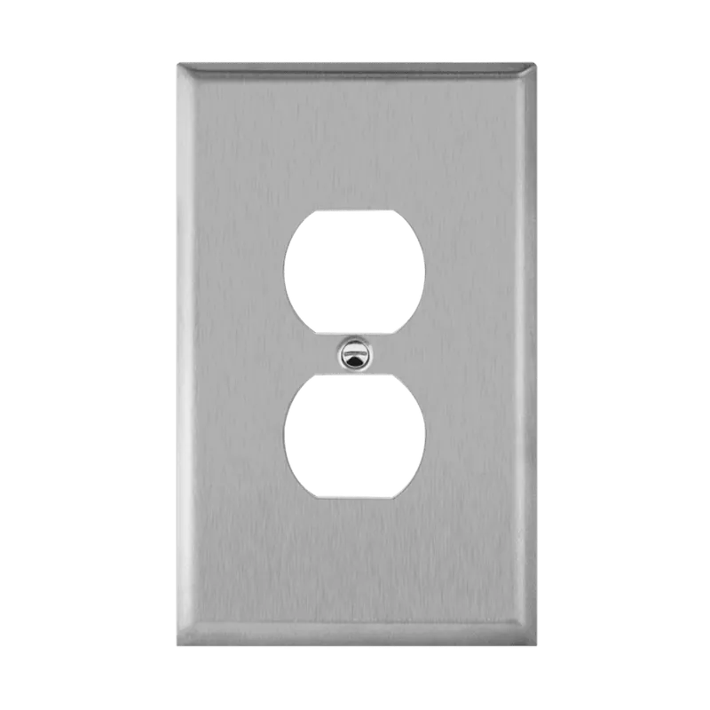 Enerlites Duplex Receptacle One-Gang Metal Wall Plate, Oversize — Sunco Lighting LED Landscape Lights  