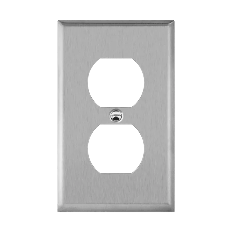 Enerlites Duplex Receptacle One-Gang Metal Wall Plate, Mid-Size — Sunco Lighting LED Landscape Lights  