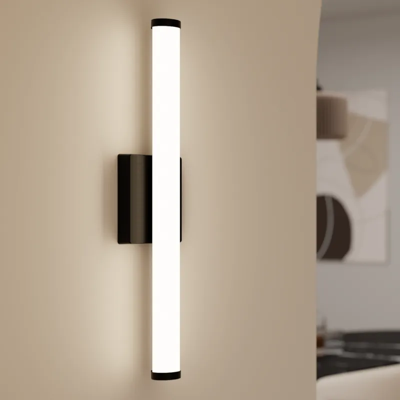 LED Black Vanity Light Bar, 24" Wide, Selectable CCT — Sunco Lighting LED Wall Lights 22.0W 2700K