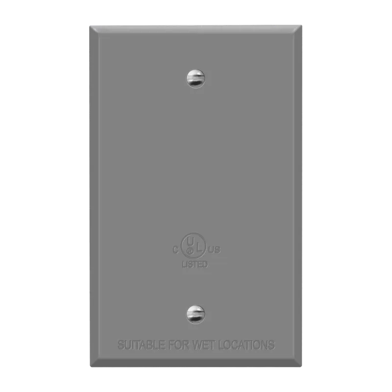 Enerlites 1-Gang Weatherproof Metal Blank Wall Plate — Sunco Lighting LED Lighting Controls  