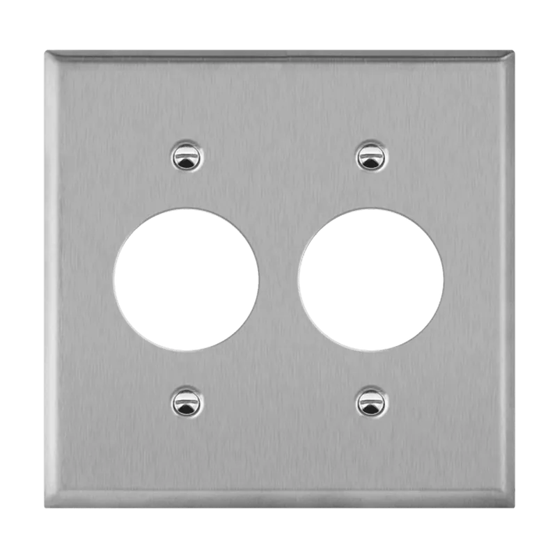 Enerlites Single Receptacle Two-Gang Metal Wall Plate — Sunco Lighting LED Landscape Lights  