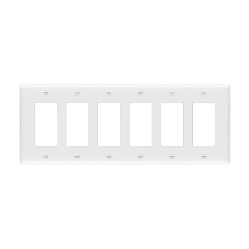 Enerlites Decorator/GFCI Six-Gang Wall Plate, Mid-Size — Sunco Lighting LED Landscape Lights  