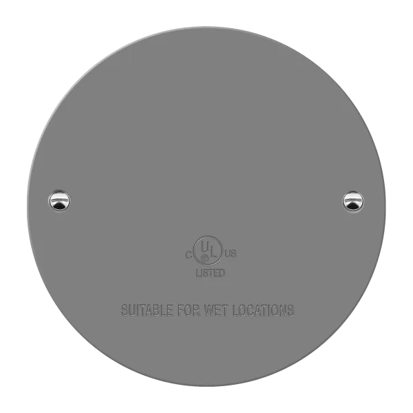 Enerlites 4″ Round Blank Metal Weatherproof Cover — Sunco Lighting LED Lighting Controls  