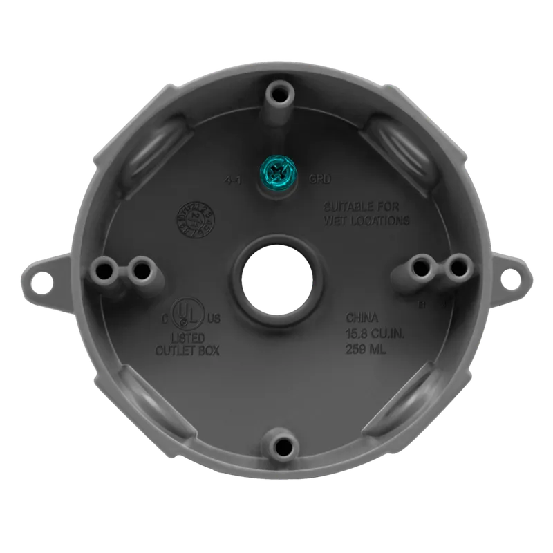 Enerlites Round 4″ with Five 1/2″ Holes Weatherproof Box — Sunco Lighting LED Lighting Controls  