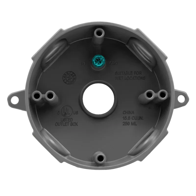 Enerlites Round 4″ with Five 3/4″ Holes Weatherproof Box — Sunco Lighting LED Lighting Controls  