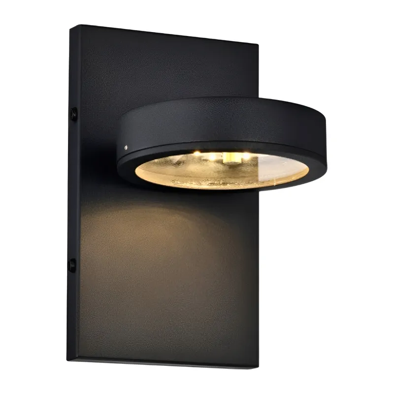 Modern Round Black LED Wall Sconce, 3-726D Series — Sunco Lighting LED Wall Lights 15.0W 3000K