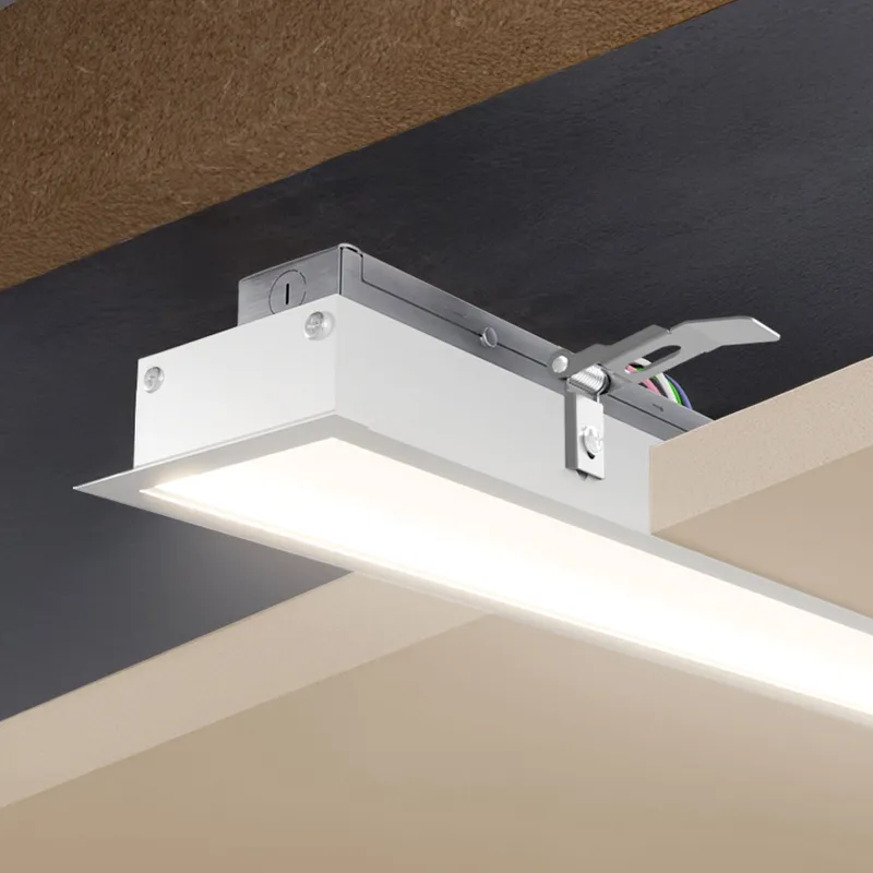4ft LED Recessed Linear Light, 40W/35W/30W/25W/20W , Selectable Wattage & CCT, 5000 Lumens — Sunco Lighting LED Downlights 40.0W 2700K