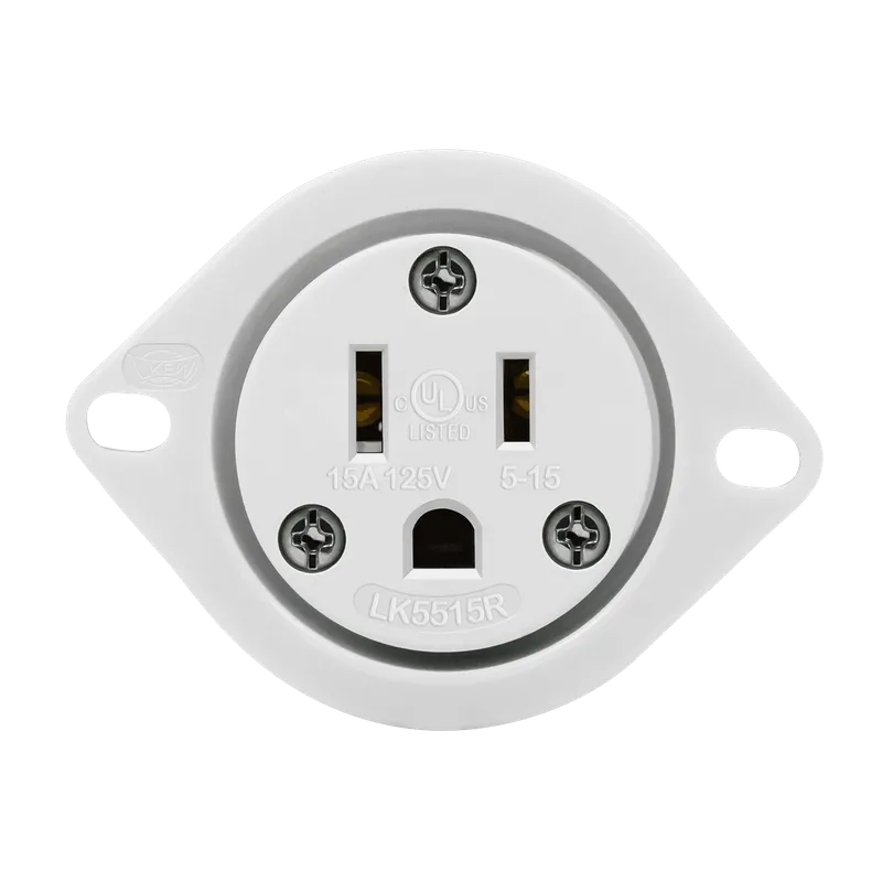 Enerlites Straight Blade Flanged Outlet, 15A, 5-15RFO — Sunco Lighting LED Landscape Lights  