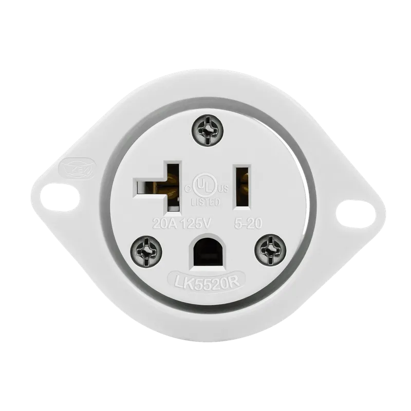 Enerlites Straight Blade Flanged Outlet, 20A, 5-20RFO — Sunco Lighting LED Landscape Lights  