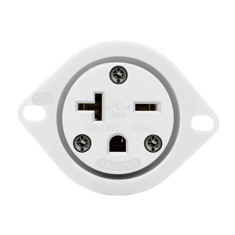 Enerlites Straight Blade Flanged Outlet, 20A, 6-20RFO — Sunco Lighting LED Landscape Lights  