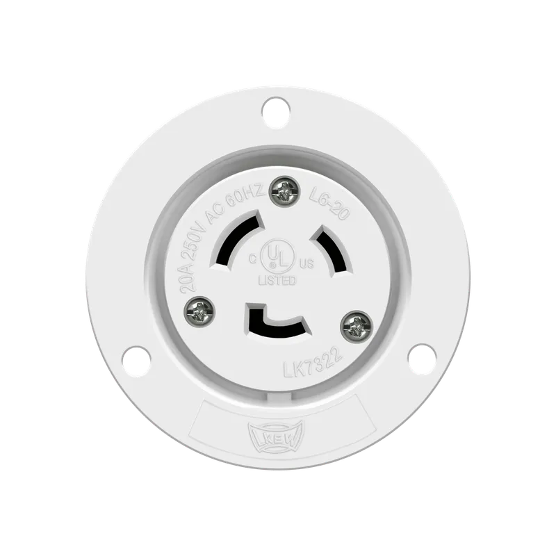 Enerlites Locking Flanged Outlet, 20A, L6-20RFO — Sunco Lighting LED Landscape Lights  
