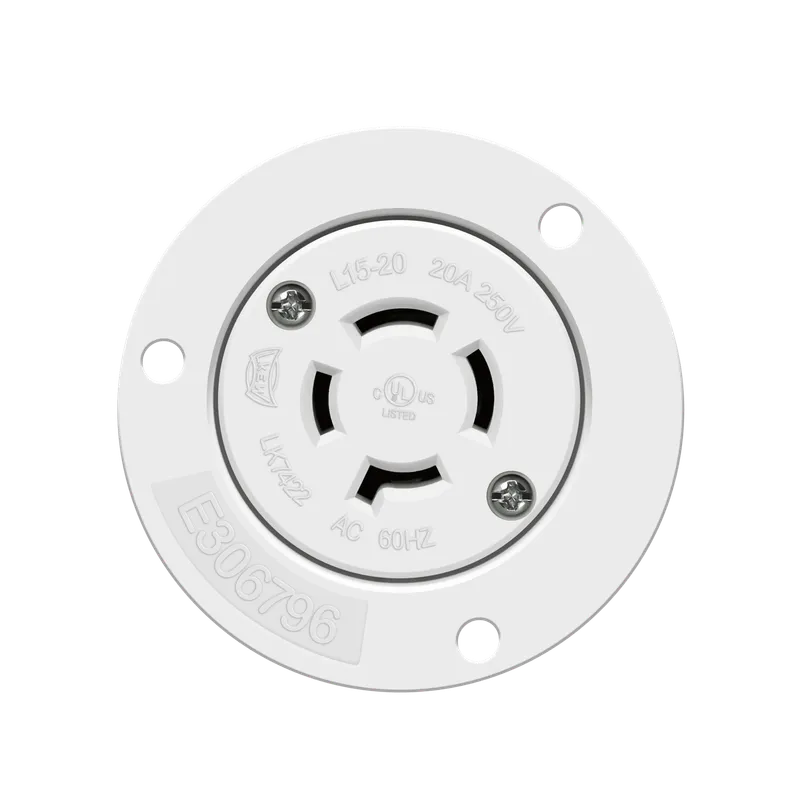 Enerlites Locking Flanged Outlet, 20A, L15-20RFO — Sunco Lighting LED Landscape Lights  