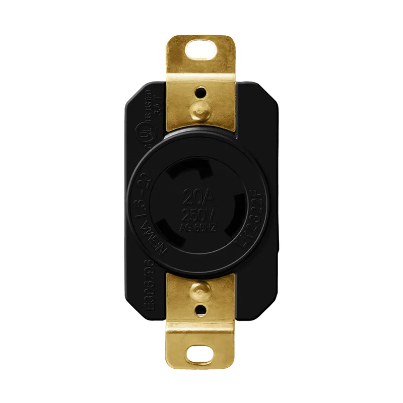 Enerlites Industrial Grade Locking Receptacle, 20A, L6-20R — Sunco Lighting LED Landscape Lights  