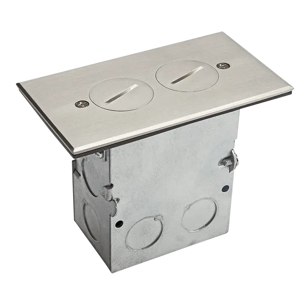 Enerlites One-Gang Floor Box Kit with 20A Duplex Tamper & Weather Resistant Receptacle — Sunco Lighting LED Landscape Lights  