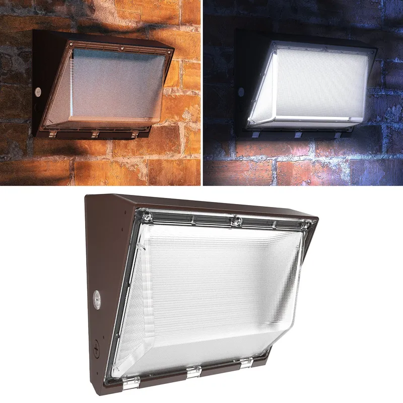 LED Semi Cutoff Wall Pack, Dusk-to-Dawn Photocell, 45W, 7000 Lumens — Sunco Lighting LED Wall Lights 45.0W 4000K