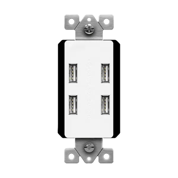 Enerlites 5.8A High-Speed USB-A Charger, 4 Ports — Sunco Lighting LED Landscape Lights  