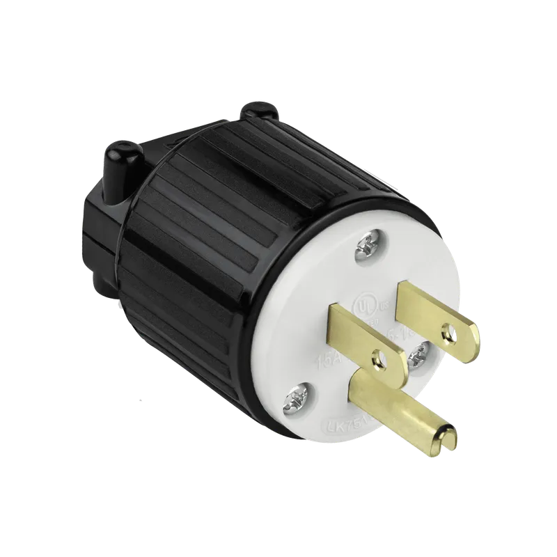 Enerlites Straight Blade Plug, 15A, 5-15P — Sunco Lighting LED Landscape Lights  