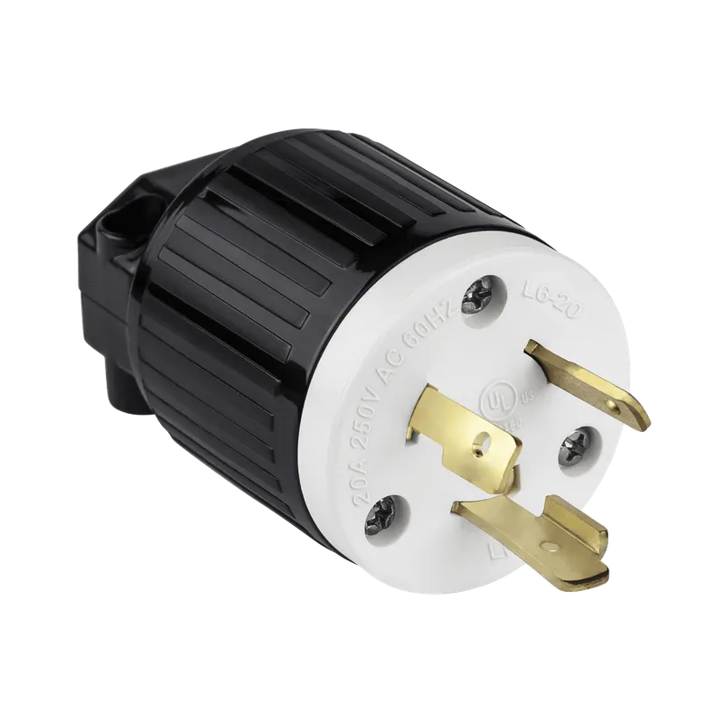 Enerlites Industrial Grade Locking Plug, 20 A, L6-20P — Sunco Lighting LED Landscape Lights  