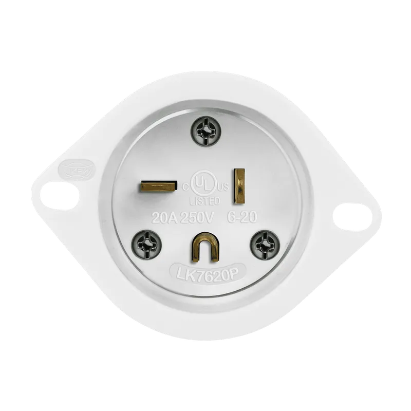 Enerlites Straight Blade Flanged Inlet, 20A, 6-20PFI — Sunco Lighting LED Landscape Lights  