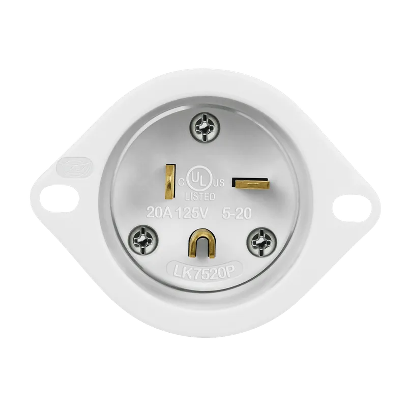 Enerlites Straight Blade Flanged Inlet, 20A, 5-20PFI — Sunco Lighting LED Landscape Lights  