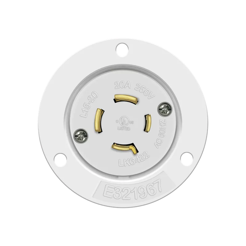 Enerlites Locking Flanged Inlet, 20A, L15-20PFI — Sunco Lighting LED Landscape Lights  