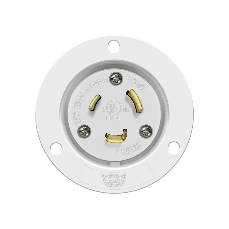 Enerlites Locking Flanged Inlet, 20A, L6-20PFI — Sunco Lighting LED Landscape Lights  