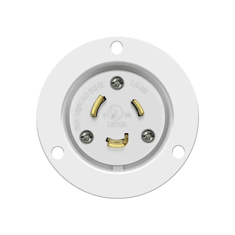 Enerlites Locking Flanged Inlet, 20A, L5-20PFI — Sunco Lighting LED Landscape Lights  