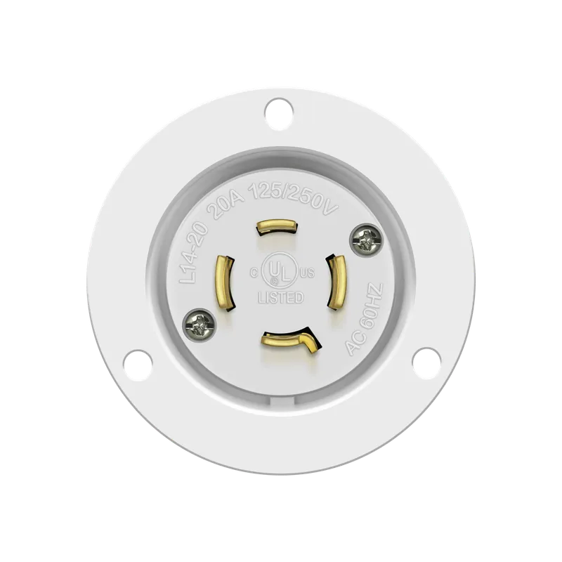 Enerlites Locking Flanged Inlet, 20A, L14-20PFI — Sunco Lighting LED Landscape Lights  
