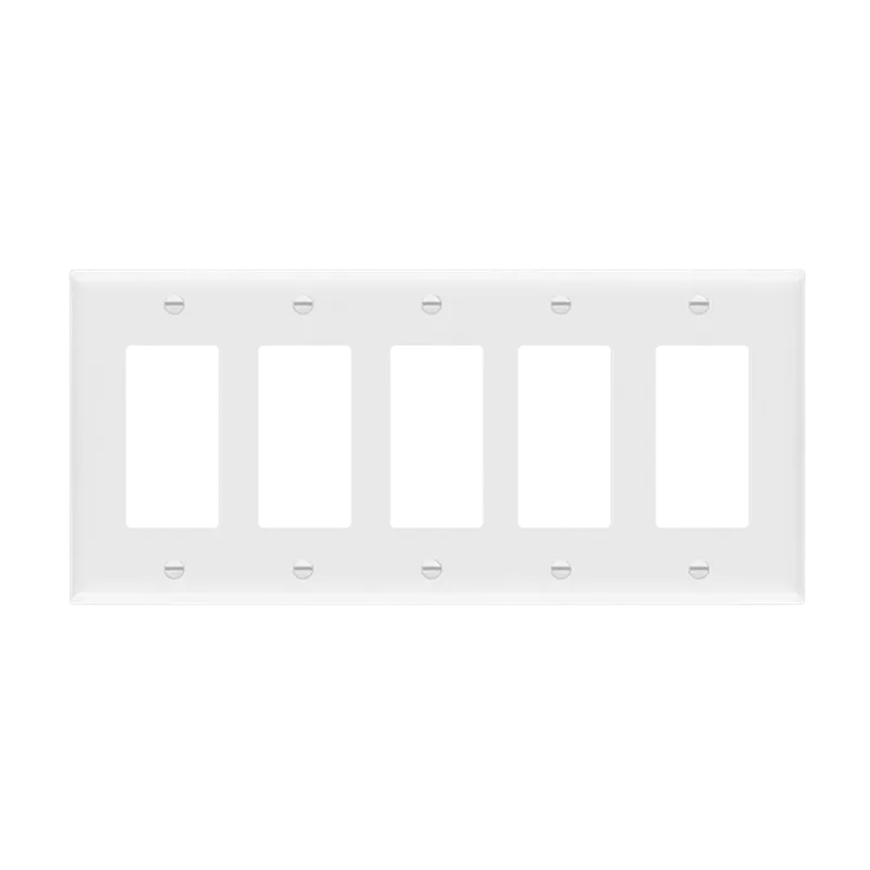 Enerlites Decorator/GFCI Five-Gang Wall Plate — Sunco Lighting LED Landscape Lights  
