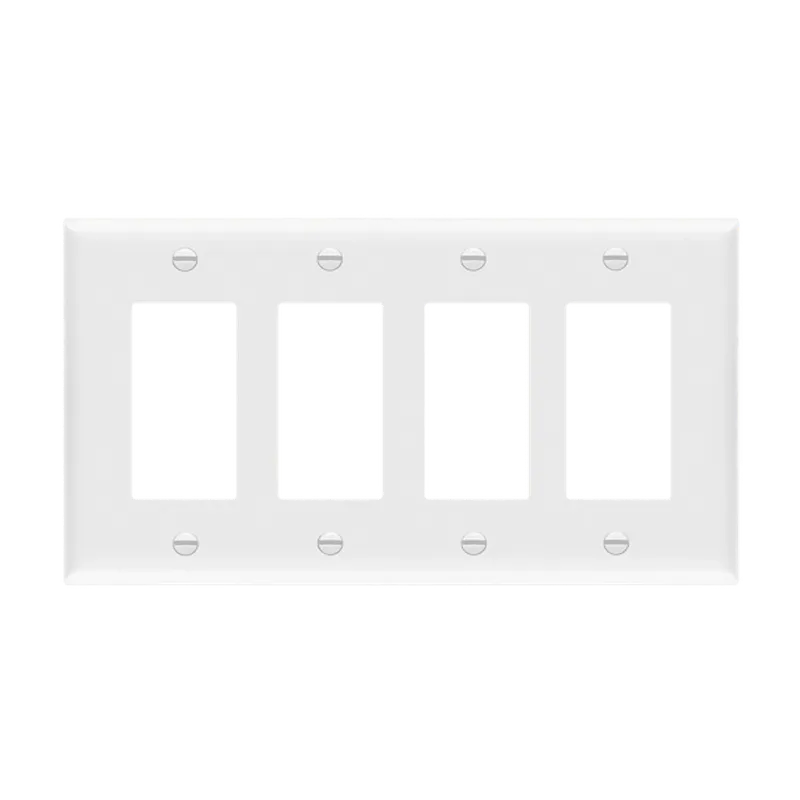 Enerlites Decorator/GFCI Four-Gang Wall Plate, Mid-Size — Sunco Lighting LED Landscape Lights  