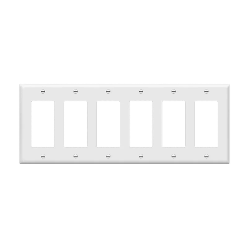 Enerlites Decorator/GFCI Six-Gang Wall Plate — Sunco Lighting LED Landscape Lights  