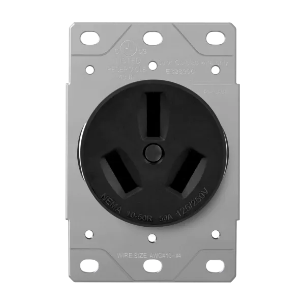 Enerlites Industrial Grade Flush Mount Receptacle, 50A, 10-50R — Sunco Lighting LED Post Top Lights  