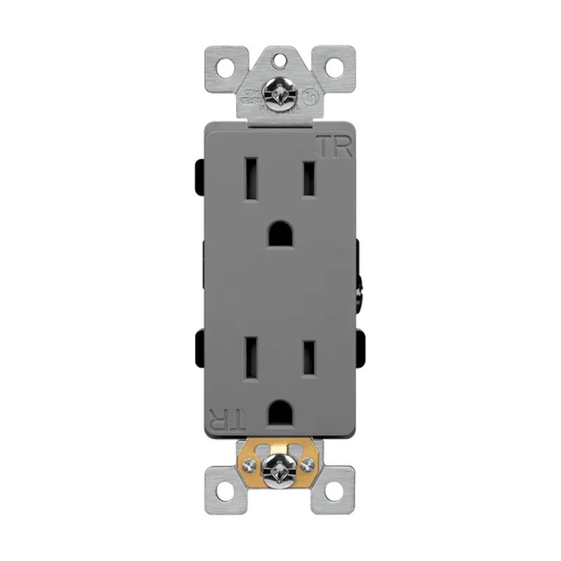 Enerlites Industrial Grade Heavy Duty 15A Decorator Tamper Resistant Receptacle, 5-15R — Sunco Lighting LED Landscape Lights  