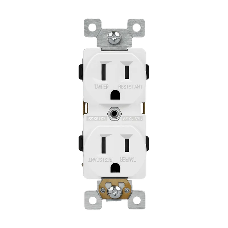 Enerlites Commercial Grade 15A Tamper-Resistant Duplex Receptacle, 5-15R — Sunco Lighting LED Landscape Lights  