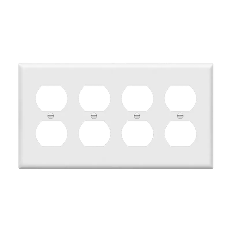 Enerlites Duplex Receptacle Four-Gang Wall Plate — Sunco Lighting LED Landscape Lights  